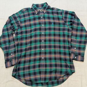 Polo by Ralph Lauren Teal, Navy & Purple Plaid Button-Down Shirt